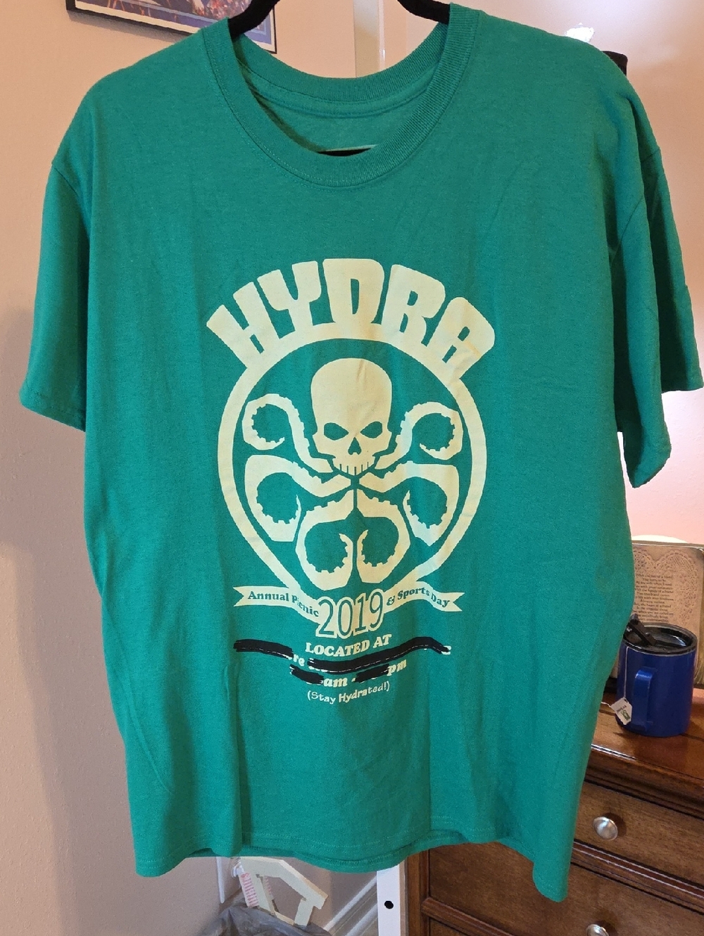 Hydra 2019 Graphic Tee in Teal & Cream